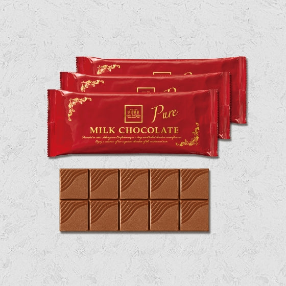 ピュアミルクチョコレート3枚セット – 芥川製菓オンラインショップ